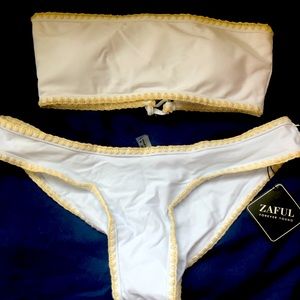 Zaful Never Worn White Bikini Set